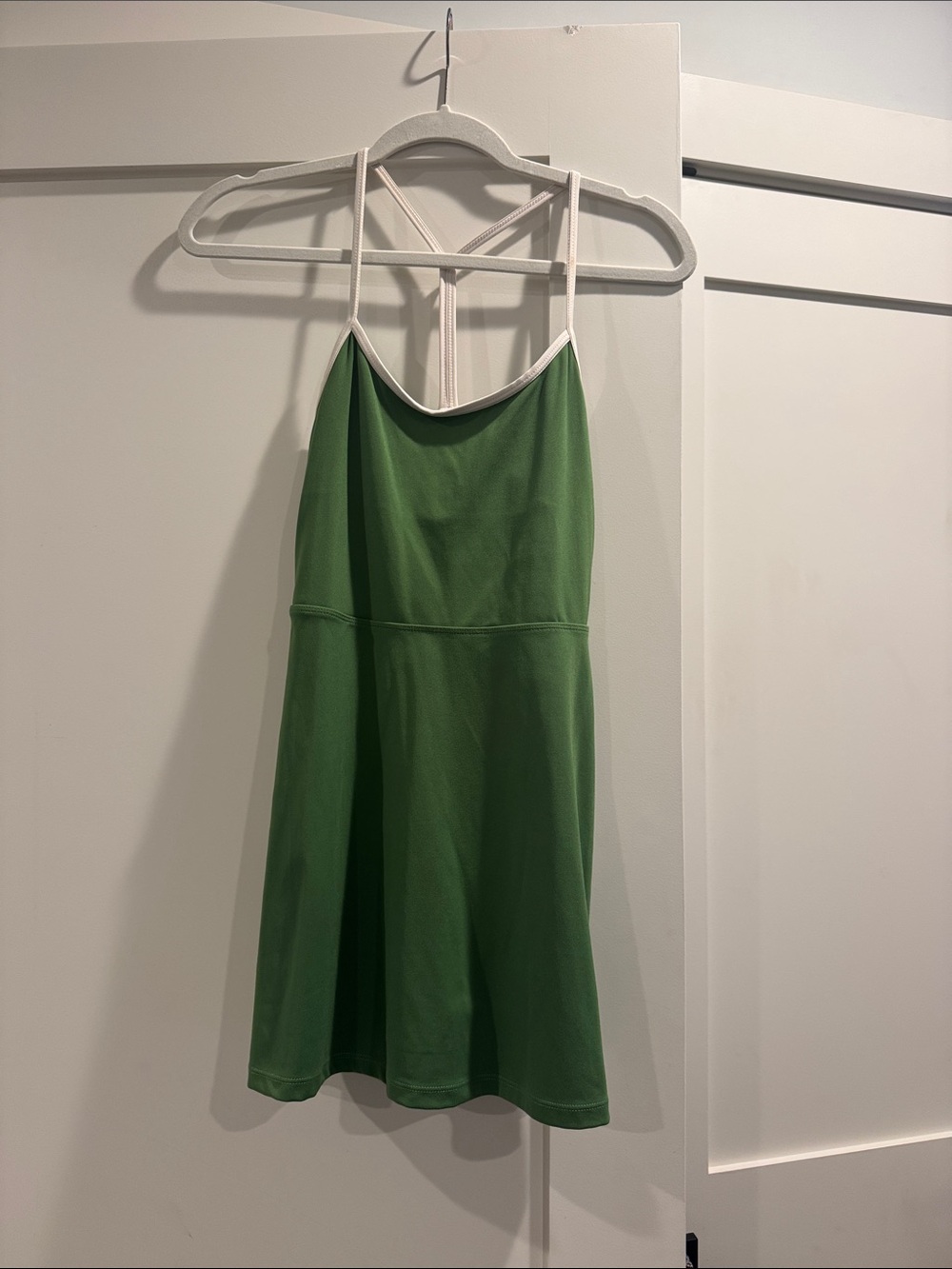 PacSun Green Mini Dress with built in shorts White Trim